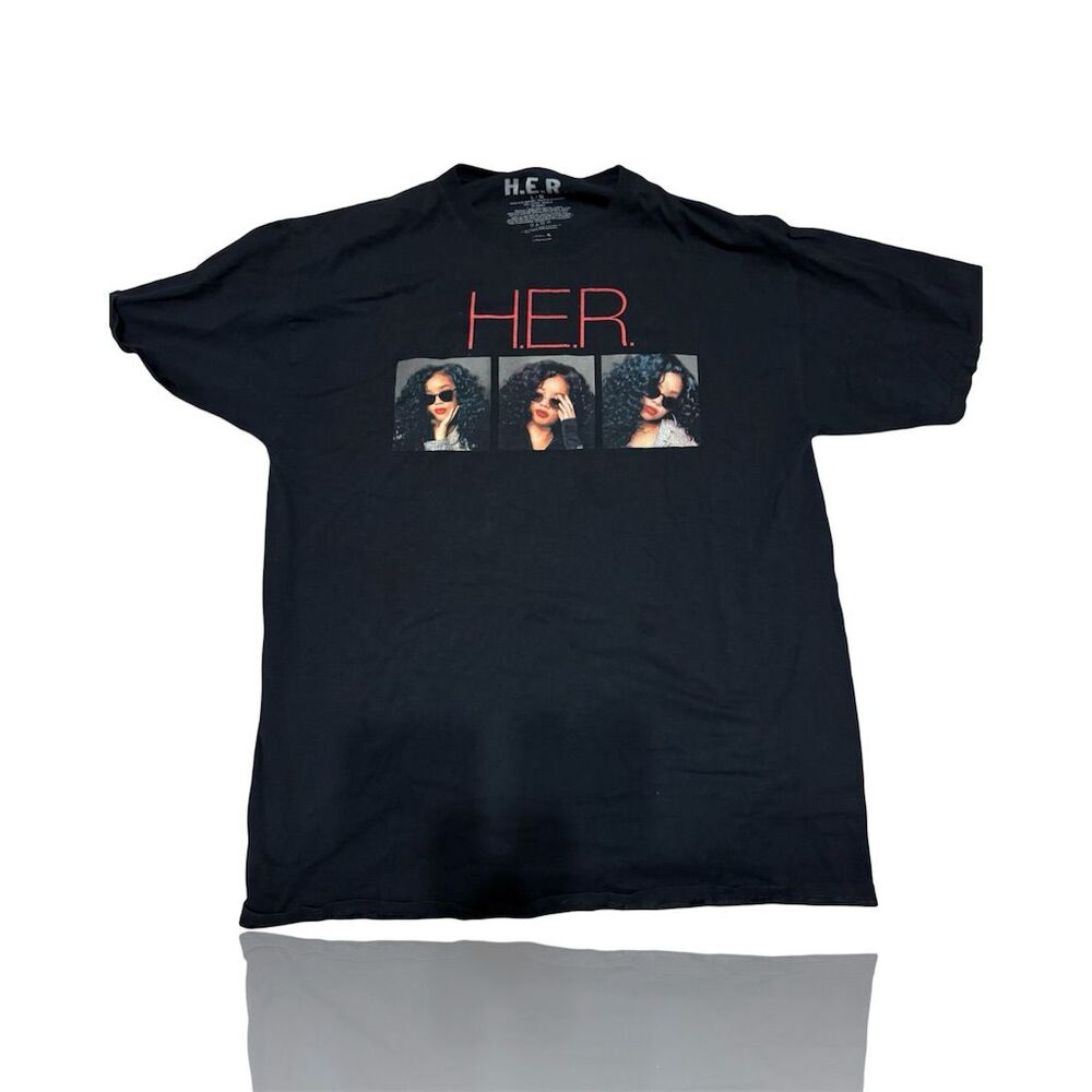 H.E.R. 2018 Tour Merch Vintage Black Graphic T-Shirt Unisex Size L
